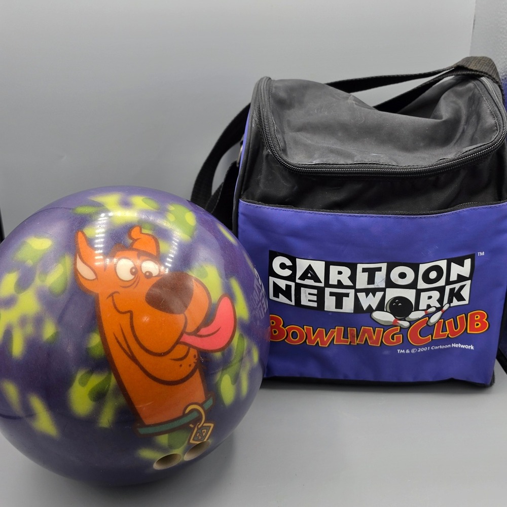 Cartoon Network Scooby-Doo Bowling Ball 7lb Kids Viz-A-Ball Purple Bag Set 2001